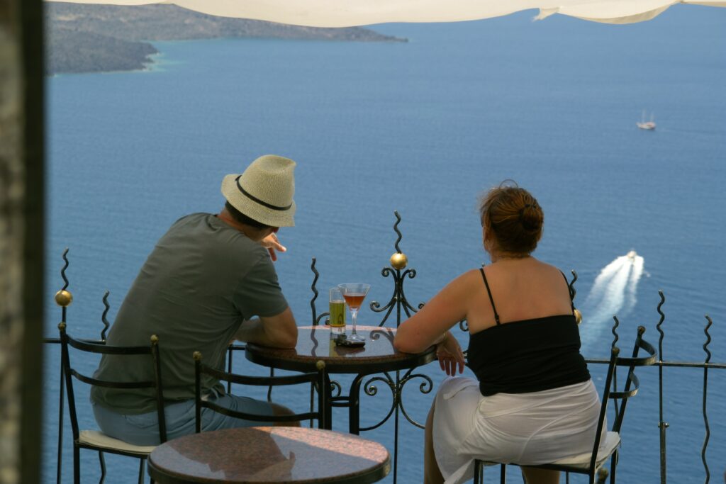 santorini wine tours with caldera view