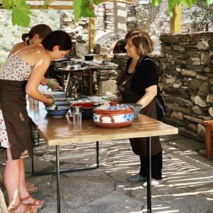 women cooking in naxos